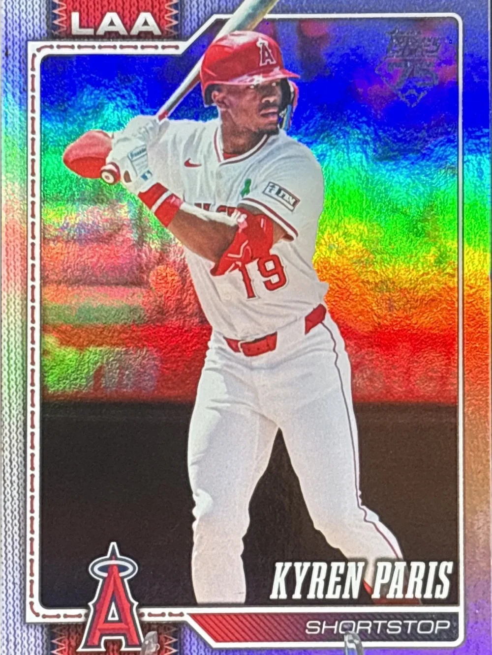 Topps Kyren Paris Refractor Baseball Card